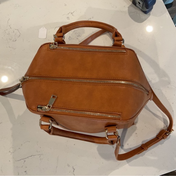 Urban Expressions Tan Crossbody or Hobo purse. Three zippers outside NWOT. - Picture 2 of 10